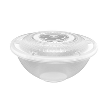 Load image into Gallery viewer, CCF 72OZ(D215MM) Premium PP Injection Plastic Soup Bowl with Lid - 120 Sets/Cases (Microwavable)