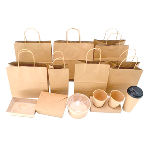 CCF ECO-friendly heavy duty kraft paper shopping bag #3 - 250 pieces/case