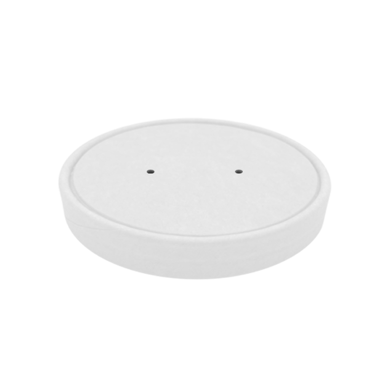CCF 115MM Vented White Paper Lid for 26/32oz Soup Pint Cup  - 500 Pieces/Case