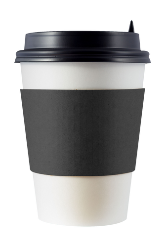 CCF Eco Friendly Disposable Corrugated Black Sleeve For Drink Cup - 1000 Pieces/Case