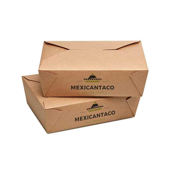 Custom Print Microwavable Paper Fold Meal Box