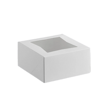 Load image into Gallery viewer, CCF 6&quot; x 6&quot; x 3&quot; Auto-Popup Window Bakery Box - White - 200 Pieces/Case