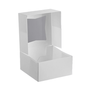CCF 6" x 6" x 3" Auto-Popup Window Bakery Box - White - 200 Pieces/Case