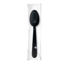 Load image into Gallery viewer, CCF Individual Wrap Heavy Duty PP Plastic Spoon - Black 1000 Pieces/Case