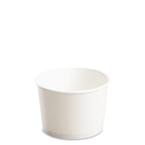 CCF 8OZ(D95MM) Paper Food Buckets (Hot/Cold Use) - White 1000 Pieces/Case