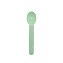 Load image into Gallery viewer, CCF Premium PP bio-base plastic wide handle dessert spoon- green 1000 Pieces/Case
