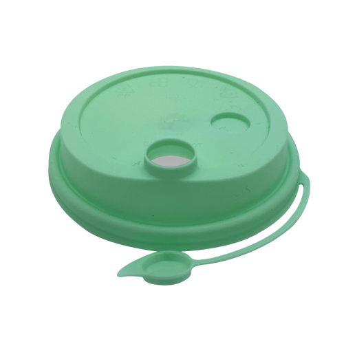 CCF 16-24OZ(D90MM) Premium PP Lid/Attached Stopper For PP Injection Cup - Green 1000 Pieces/Case