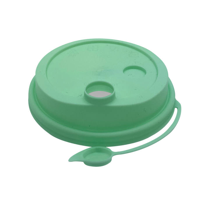 CCF 16-32OZ(D90MM) Premium PP Lid/Attached Stopper For PP Injection Cup - Green 1000 Pieces/Case