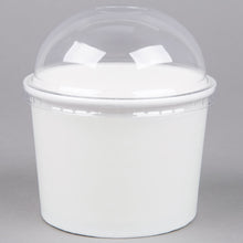 Load image into Gallery viewer, CCF 20OZ(D127MM) PET Plastic Dome Lid With No Hole For Yogurt Paper Cup - 600 Pieces/Case