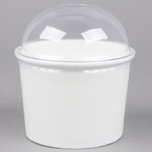 Load image into Gallery viewer, CCF 8OZ(D95MM) PET Plastic Dome Lid With No Hole For Yogurt Paper Cup - 1000 Pieces/Case