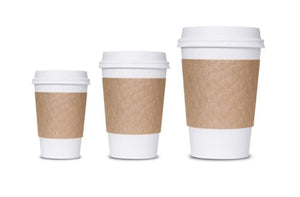 CCF Eco Friendly Disposable Corrugated  Kraft Sleeve For Drink Cup - 1000 Pieces/Case