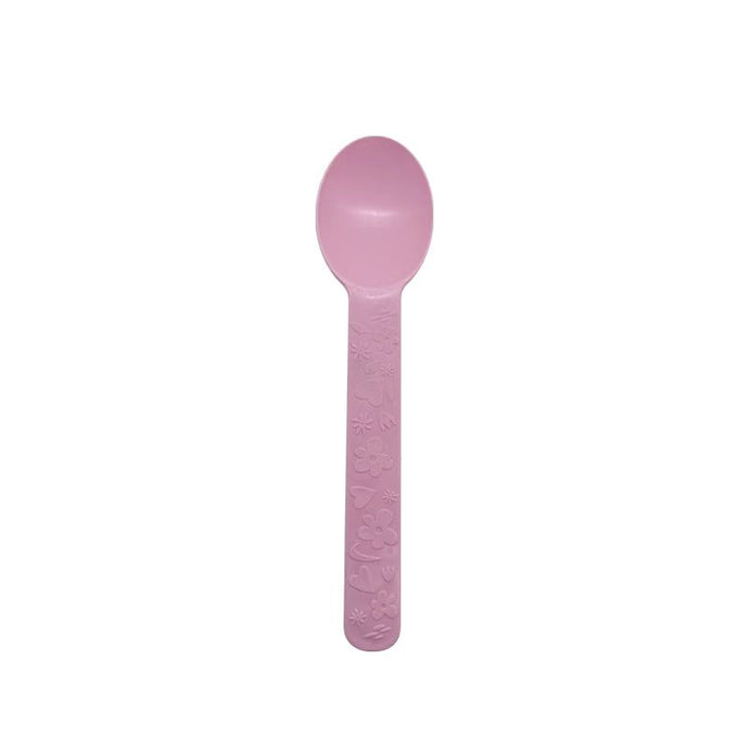 CCF Premium PP bio-base plastic wide handle dessert spoon- pink 1000 Pieces/Case