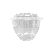 Load image into Gallery viewer, CCF 48OZ PET Plastic Rose Salad Bowl &amp; Lids - 150 Sets/Case